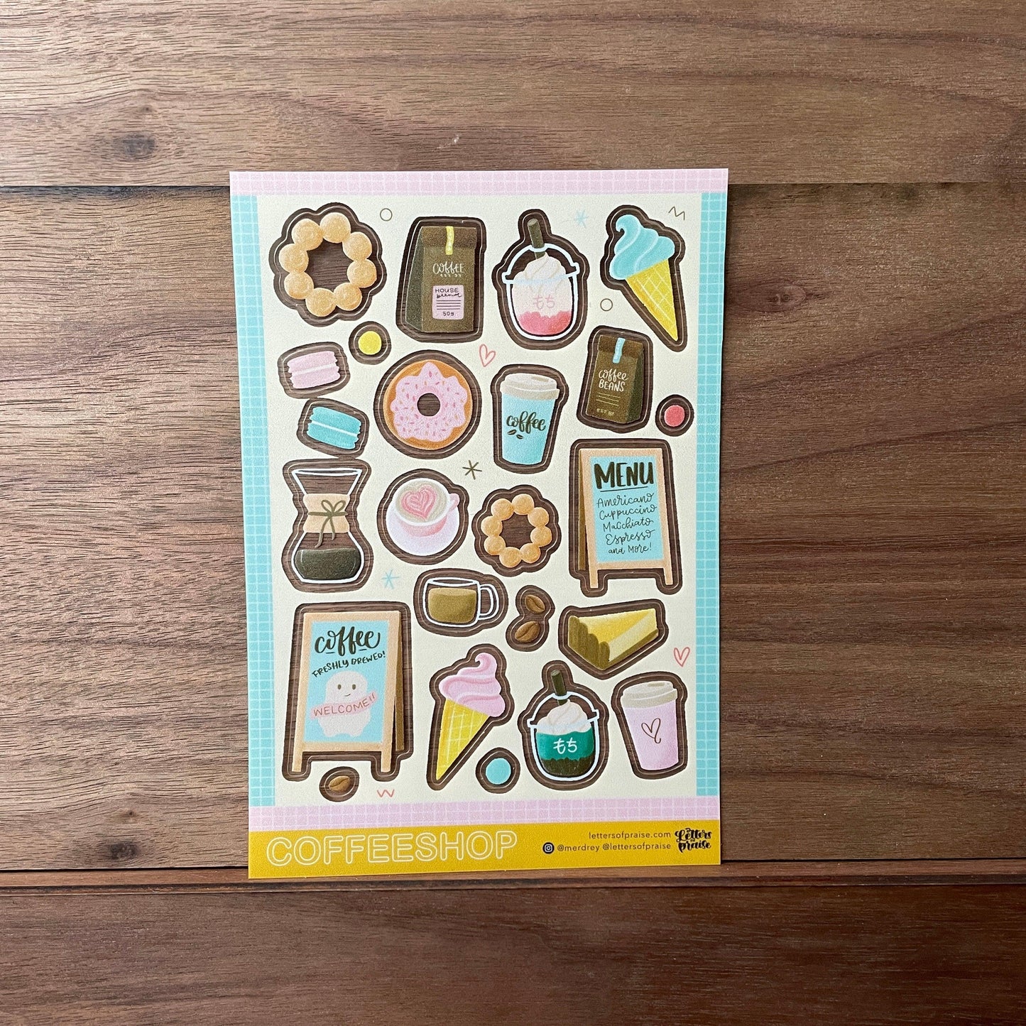 Sticker Sheet : Coffee Shop