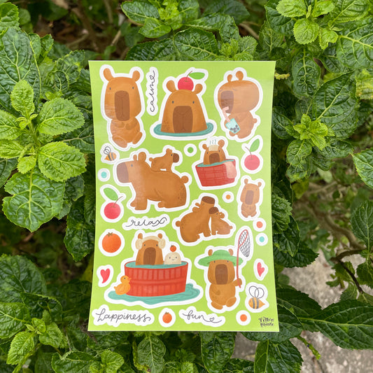 Sticker Sheet : Capybara