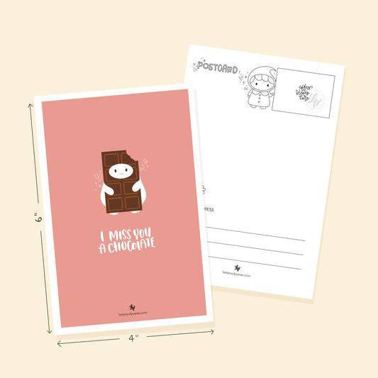 Postcards : I Miss You A Chocolate