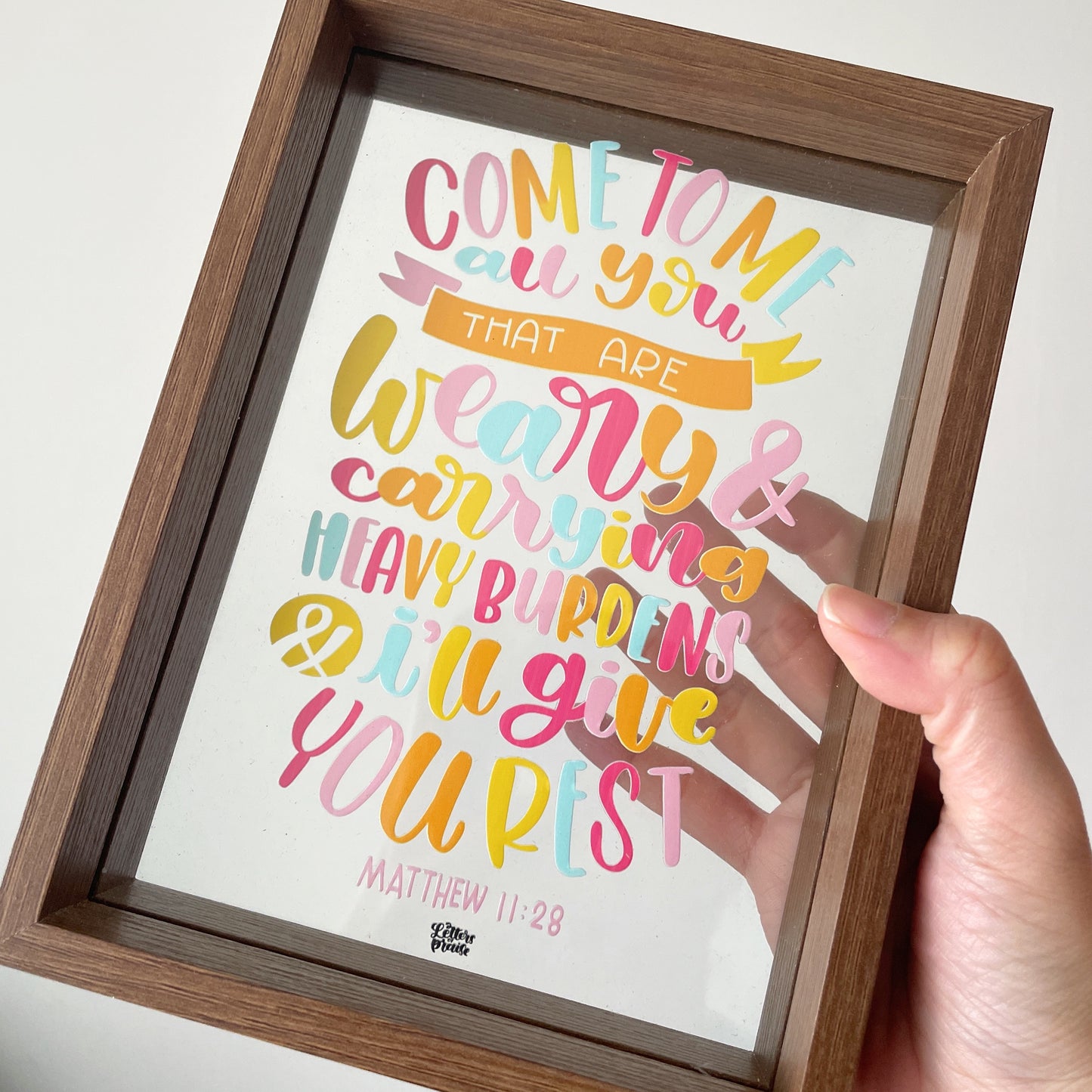 Bible Verse Clear Frame