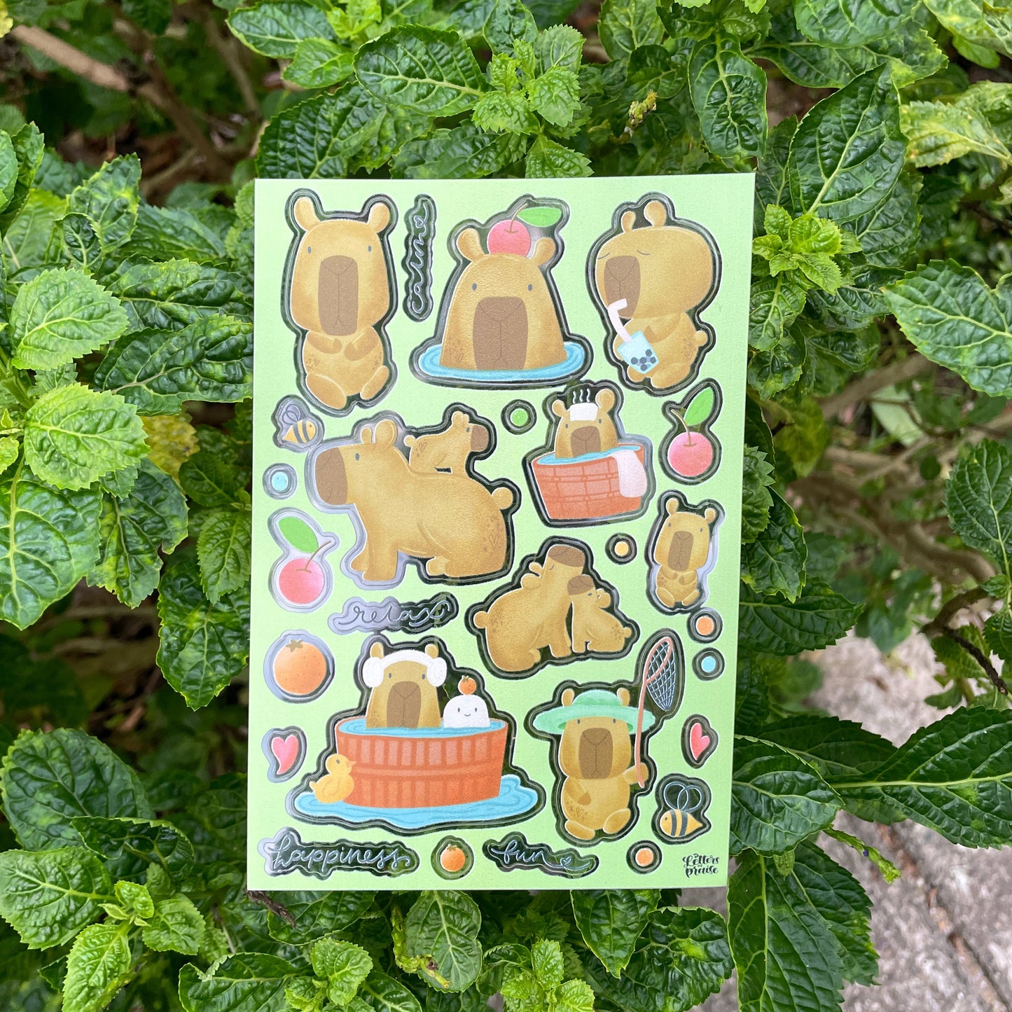 Capybara Sticker Sheet