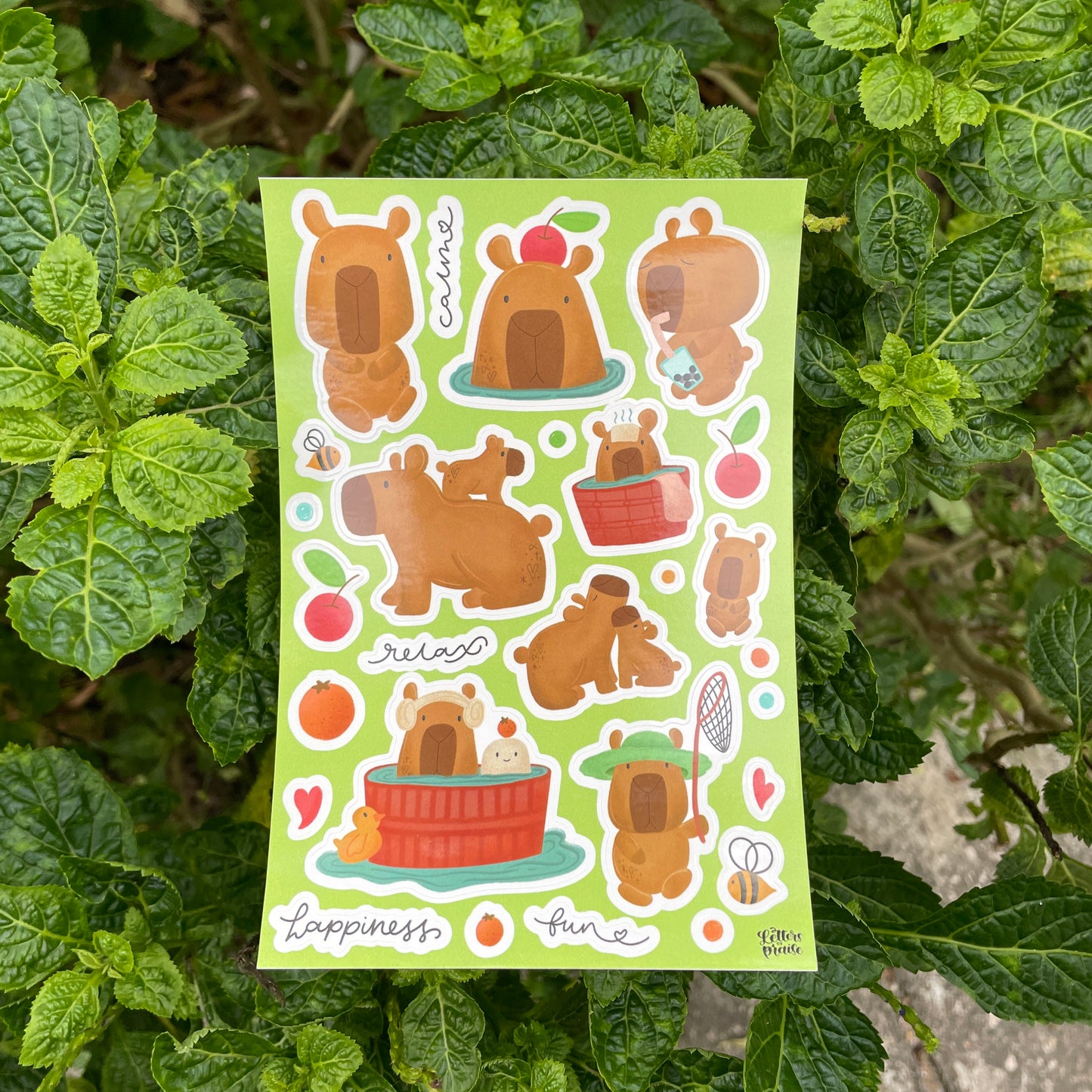 Capybara Sticker Sheet