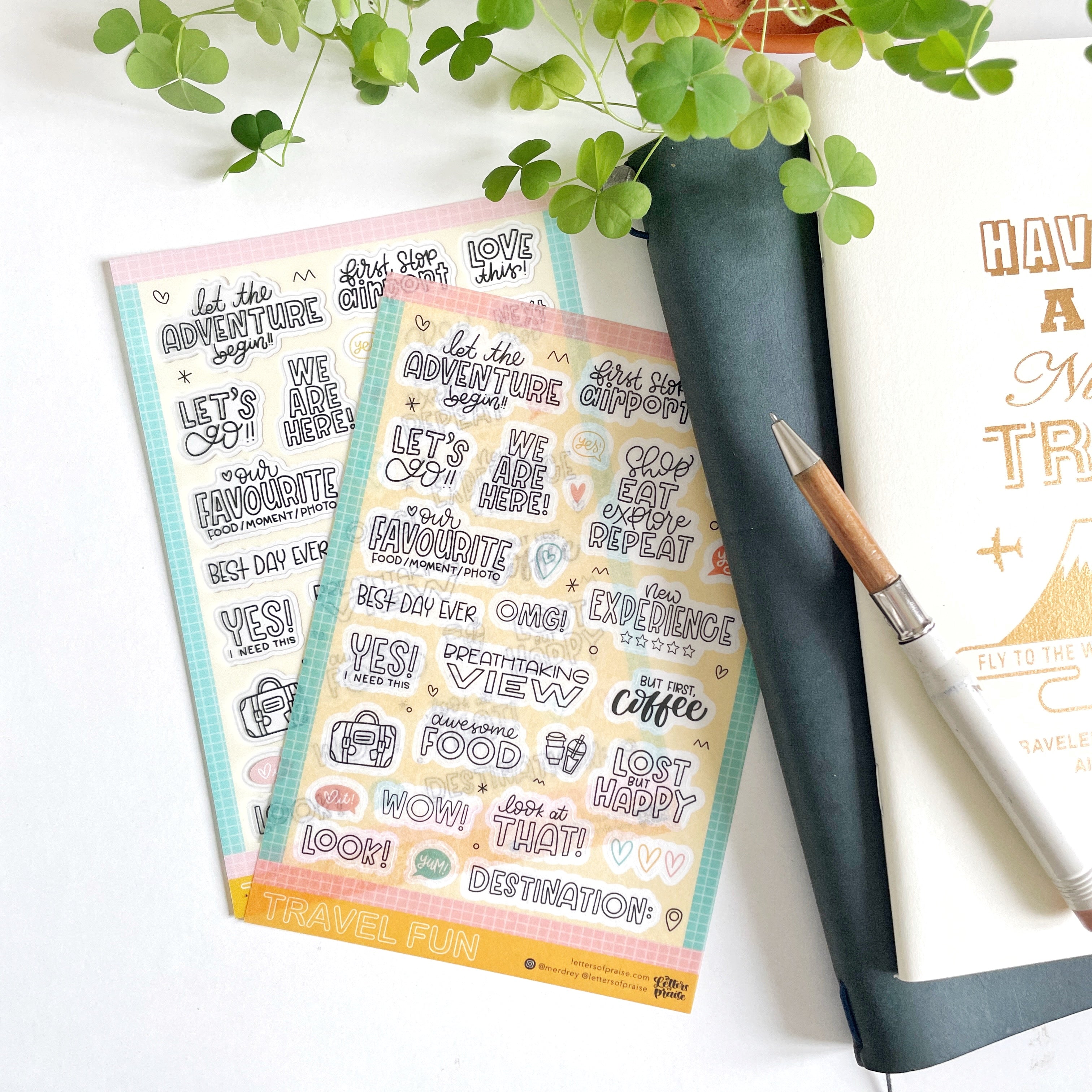 Travel Fun Sticker Sheet – Letters Of Praise