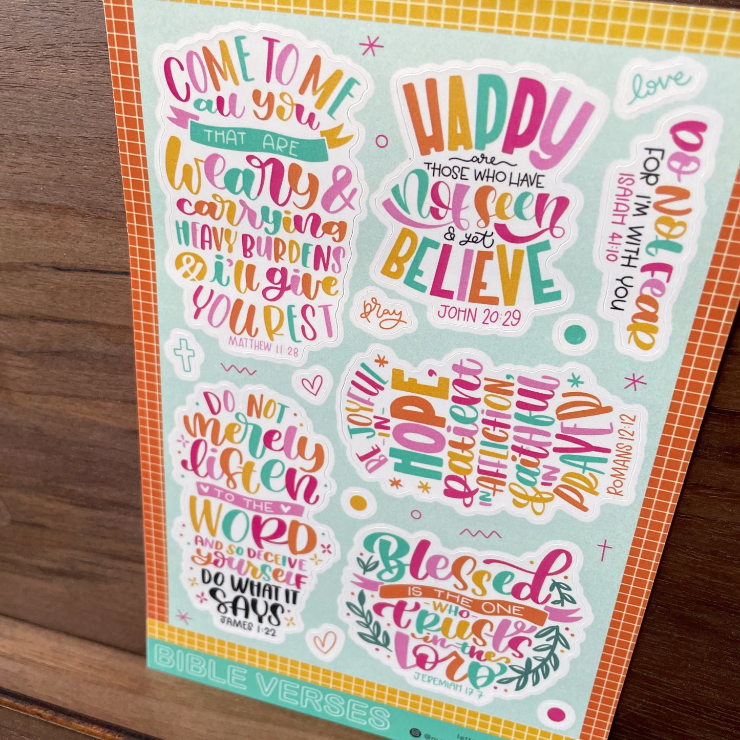 Bible Verses Sticker Sheet