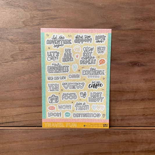 Travel Fun Sticker Sheet