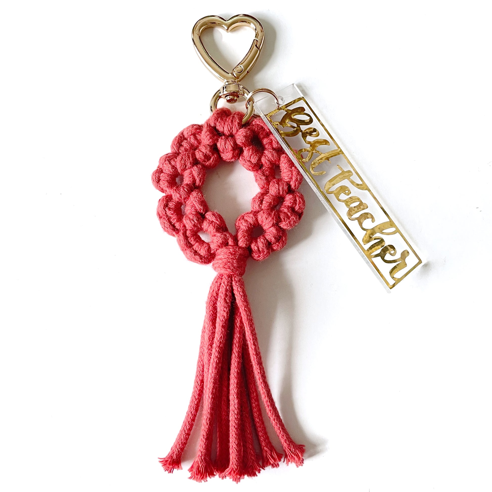 Macrame Pastel Knotted Keychain