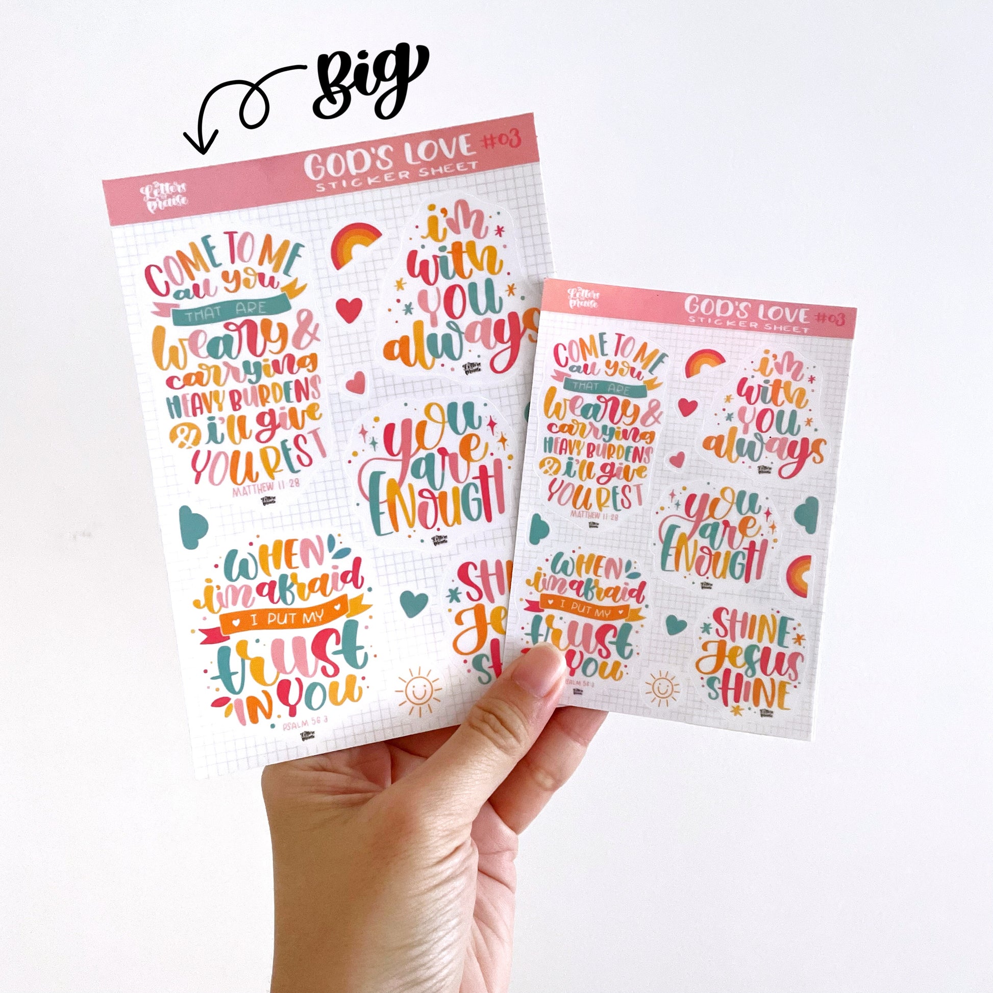 God’s Love #03 Christian Sticker Sheet for Bible Journaling, Bullet  Journalling and decorating (Waterproof, Holographic)
